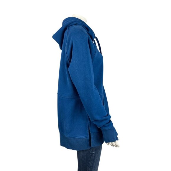 Athleta Cozy Karma Longer Hoodie Small Blue Peacock Hooded Sweatshirt Soft - Picture 2 of 7